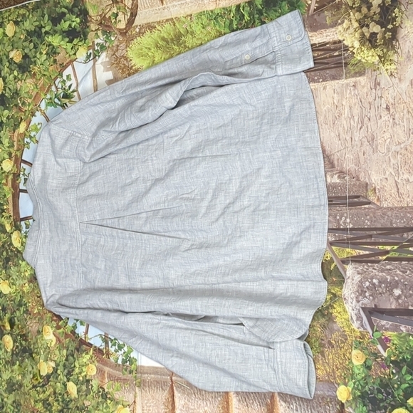 REISS grey Mimi casual button down long sleeve shirt size 14 - Picture 8 of 10